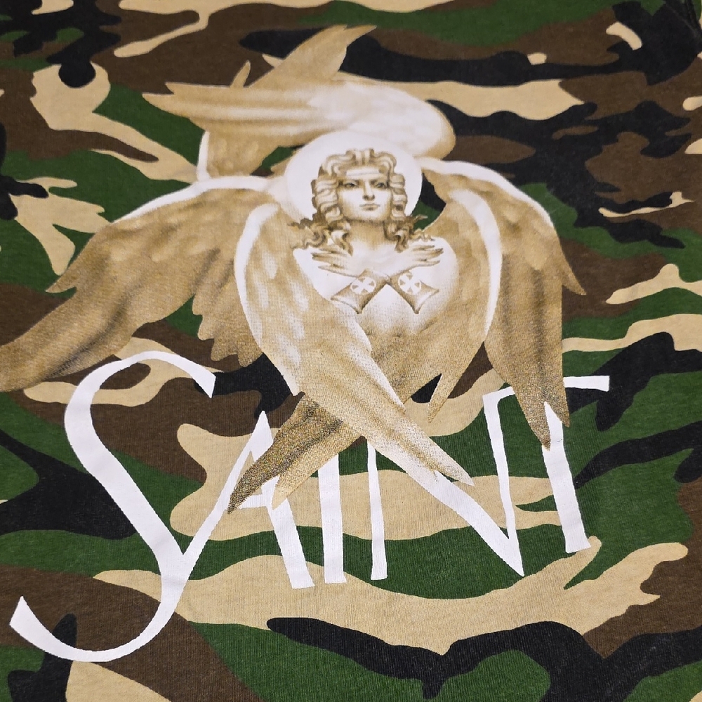 Hudson Jeans Green Camouflage Tee